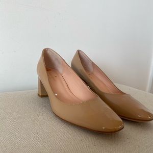 NWOT Kate Spade Kylah Pumps Nude Patent Leather
